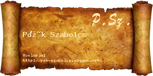 Pék Szabolcs névjegykártya